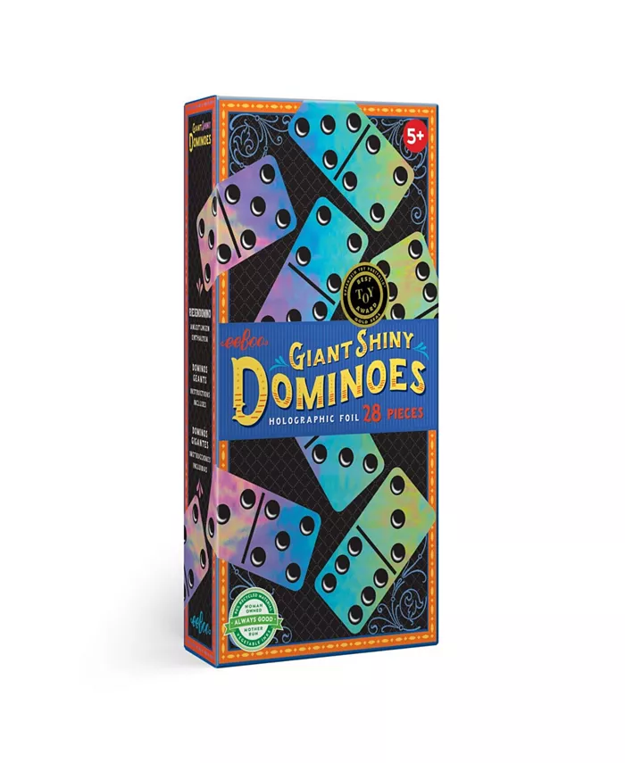 Eeboo Giant Shiny Holographic Foil Dominoes Set， 28 Piece - Mycitystee
