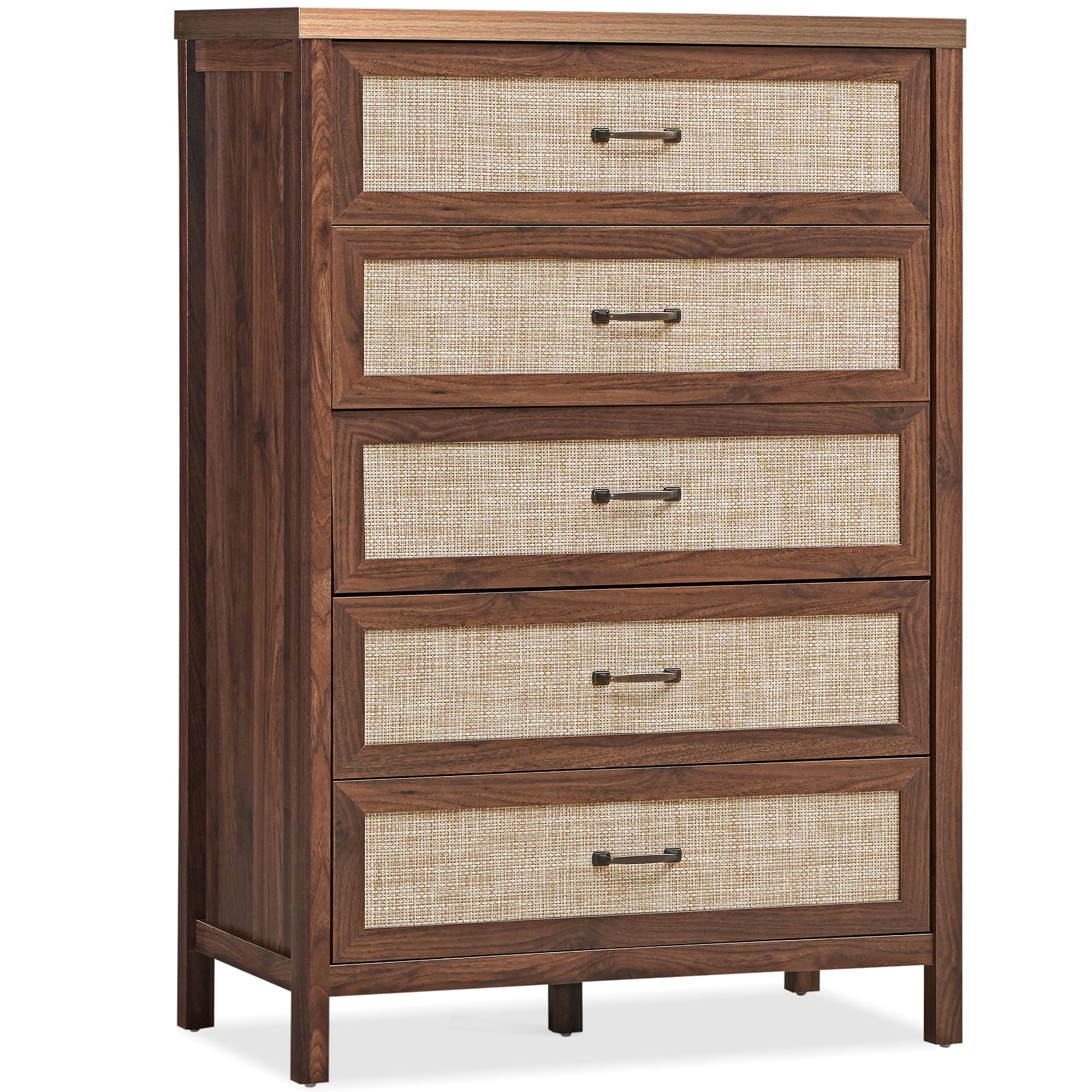 Gymax Chest of Drawers Rustic 5 Drawer Dresser Storage Freestanding - - 33245101 - Mycitystee