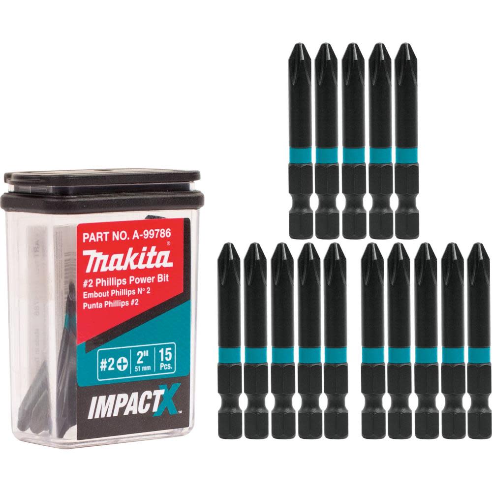 Impact X  #2 Phillips 2″ Power Bit， 15/pk - Mycitystee