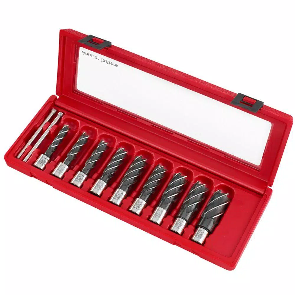 Milwaukee High Speed Steel Annular Cutter Kit With 3/4 in. Weldon Shank(9-Piece) and#8211; XDC Depot - Mycitystee