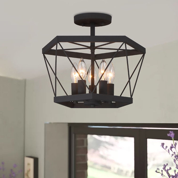 Acroma 5-Light Semi Flush Mount Light-UL - N/A - Mycitystee