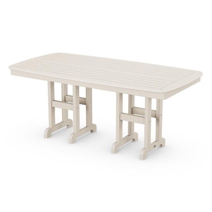 POLYWOOD Nautical 37 X 72-Inch Dining Table in Sand - Mycitystee