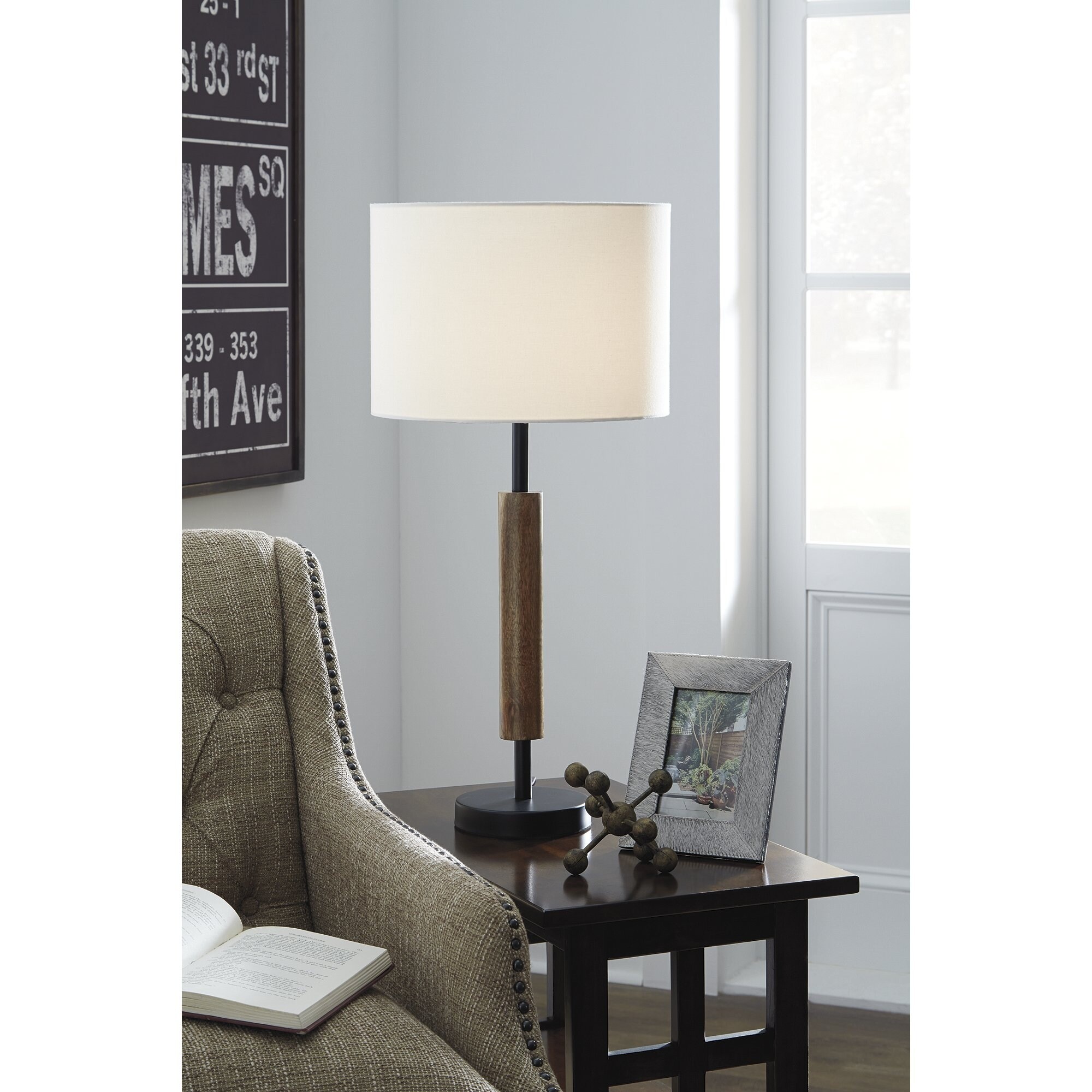 Maliny 27 Inch Wood Table Lamp - Set of 2 - 13