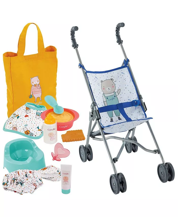 Kaplan Early Learning Corolle Umbrella Doll Stroller 12