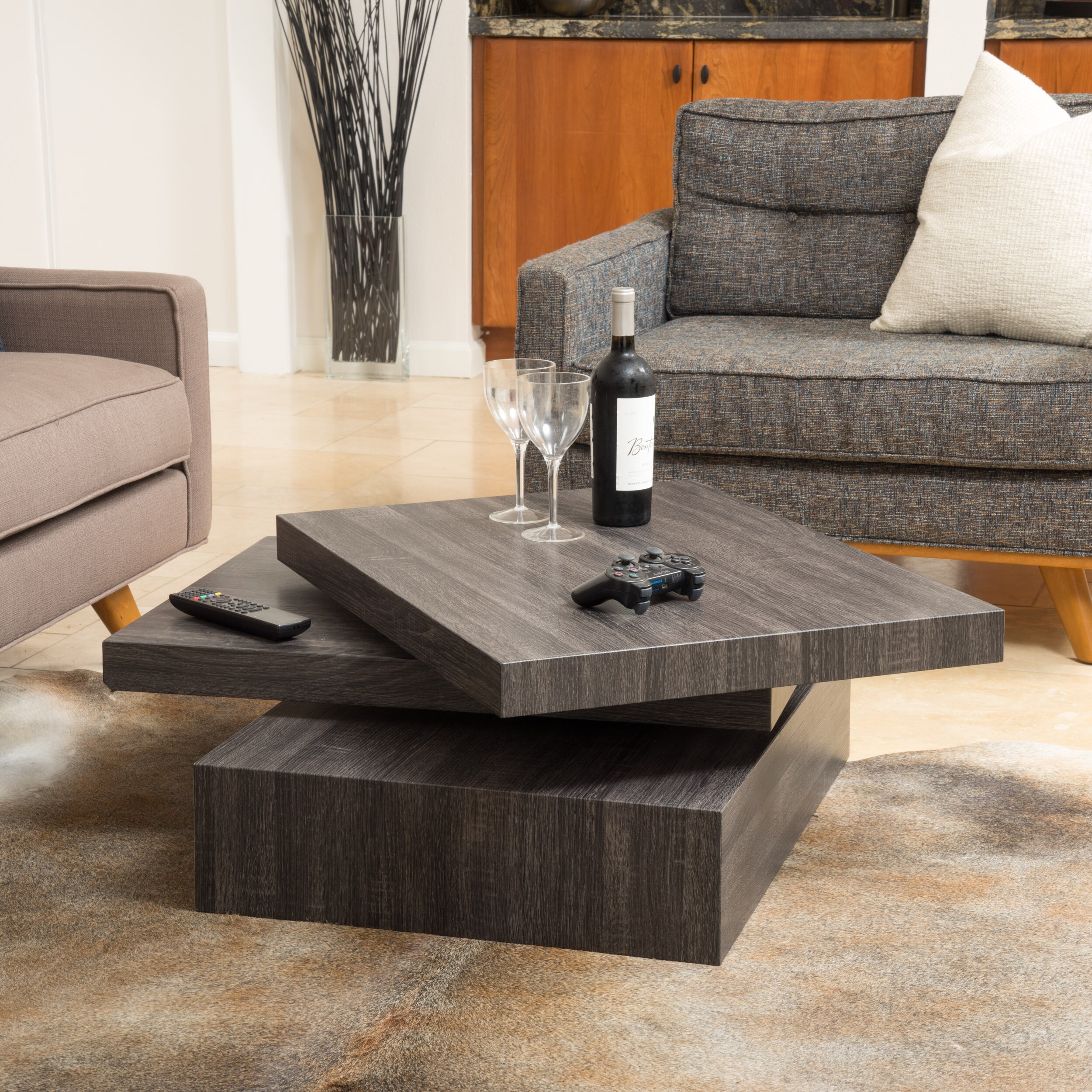 Carson Rotating Wood Coffee Table by Christopher Knight Home - Mycitystee
