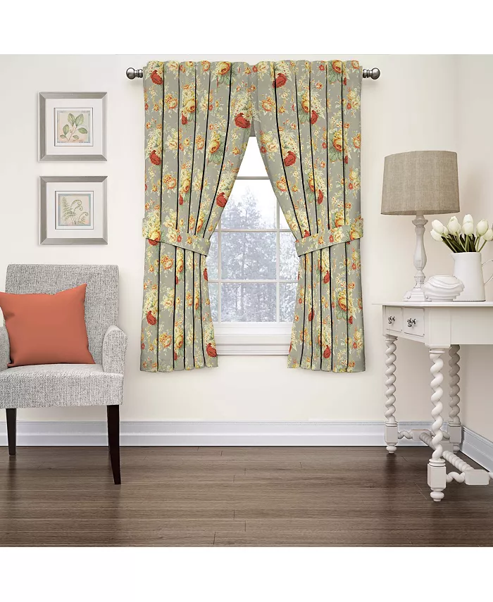 Waverly Sanctuary Rose Floral Window Curtain - Mycitystee