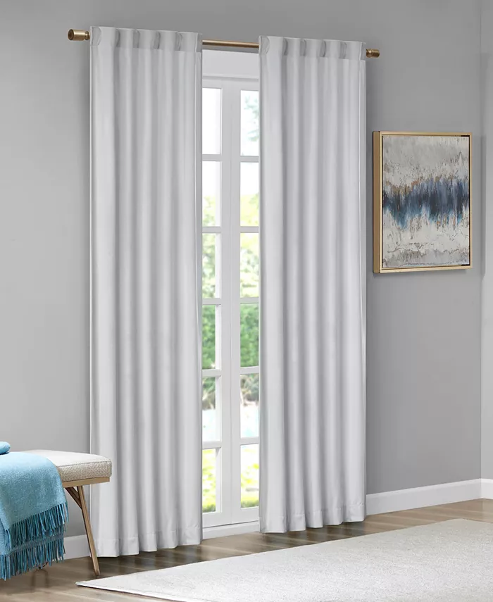 510 Design Colt Rod Pocket Back Tab Room Darkening Velvet Window Panel Pair， 37