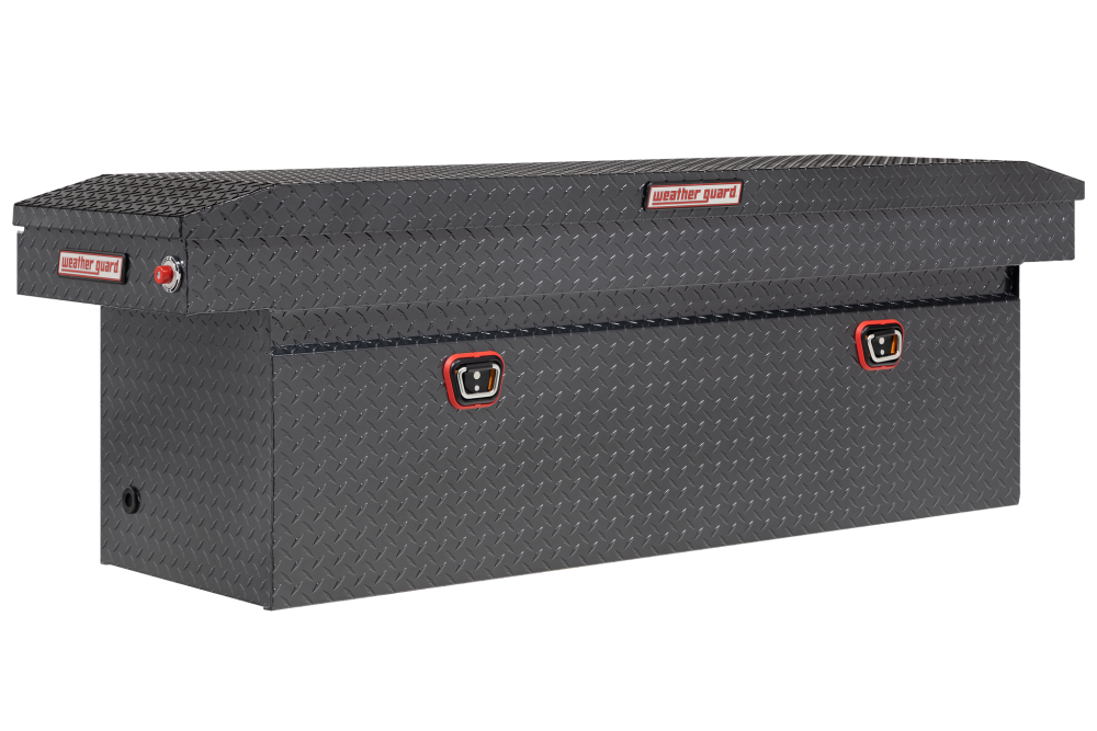 Weather Guard Saddle Truck Tool Box Aluminum Full Deep Gunmetal Gray - Mycitystee