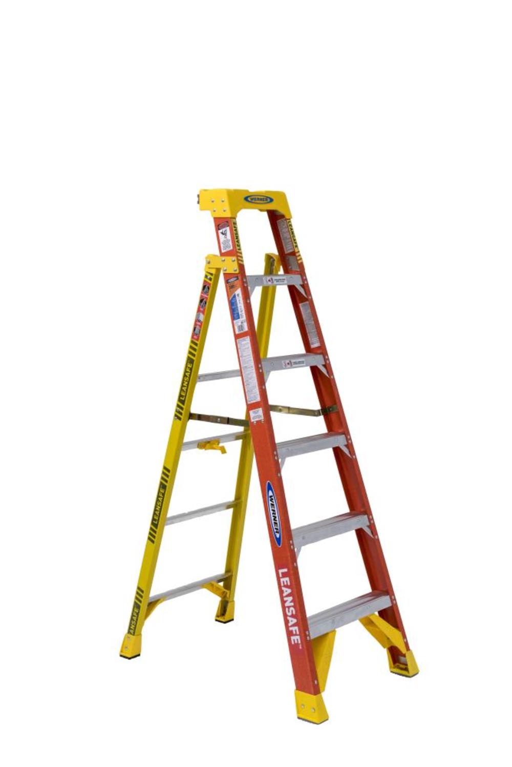 6Ft LEANSAFE Type IA Fiberglass Leaning Ladder - Mycitystee