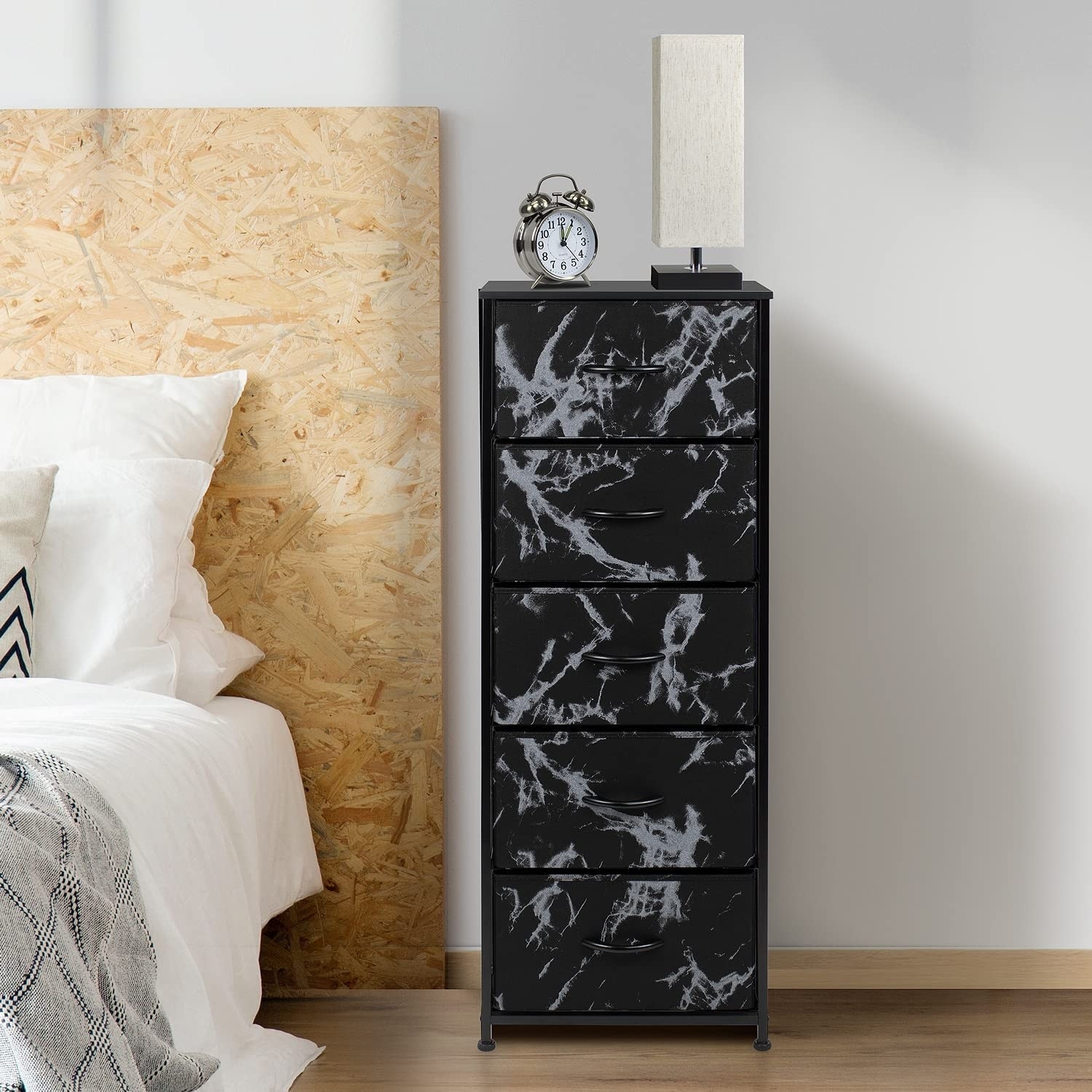 Dresser w/ 5 Drawers Furniture Tall Storage Organizer Unit for Bedroom - - 35446196 - Mycitystee