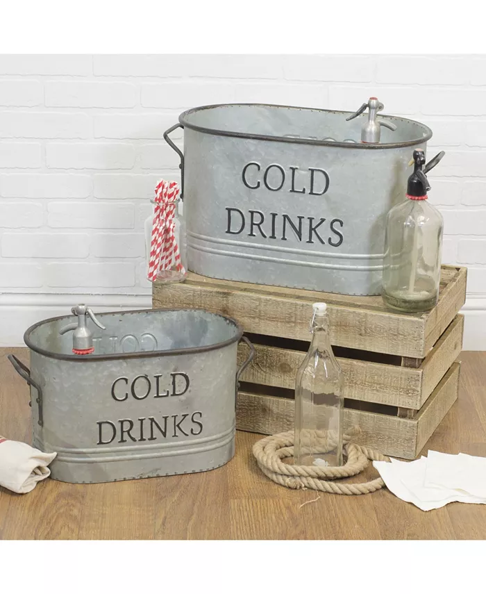 VIP Home Garden 2-Piece Metal Drink Buckets - Mycitystee