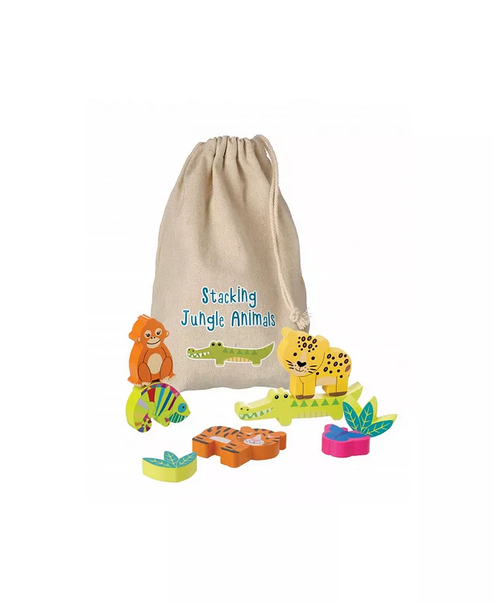 Orange Tree Toys Stacking Jungle Animals Set， 13 Piece - Mycitystee
