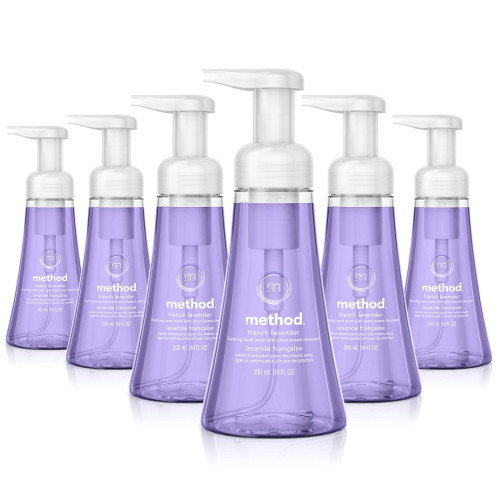 Method Foaming Hand Wash， French Lavender， 10 oz Pump Bottle， 6/Carton (00363CT) - Mycitystee