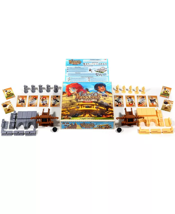 Flat River Group Catapult Feud Siege Expansion Strategy Dexterity Board Game， 52 Piece - Mycitystee