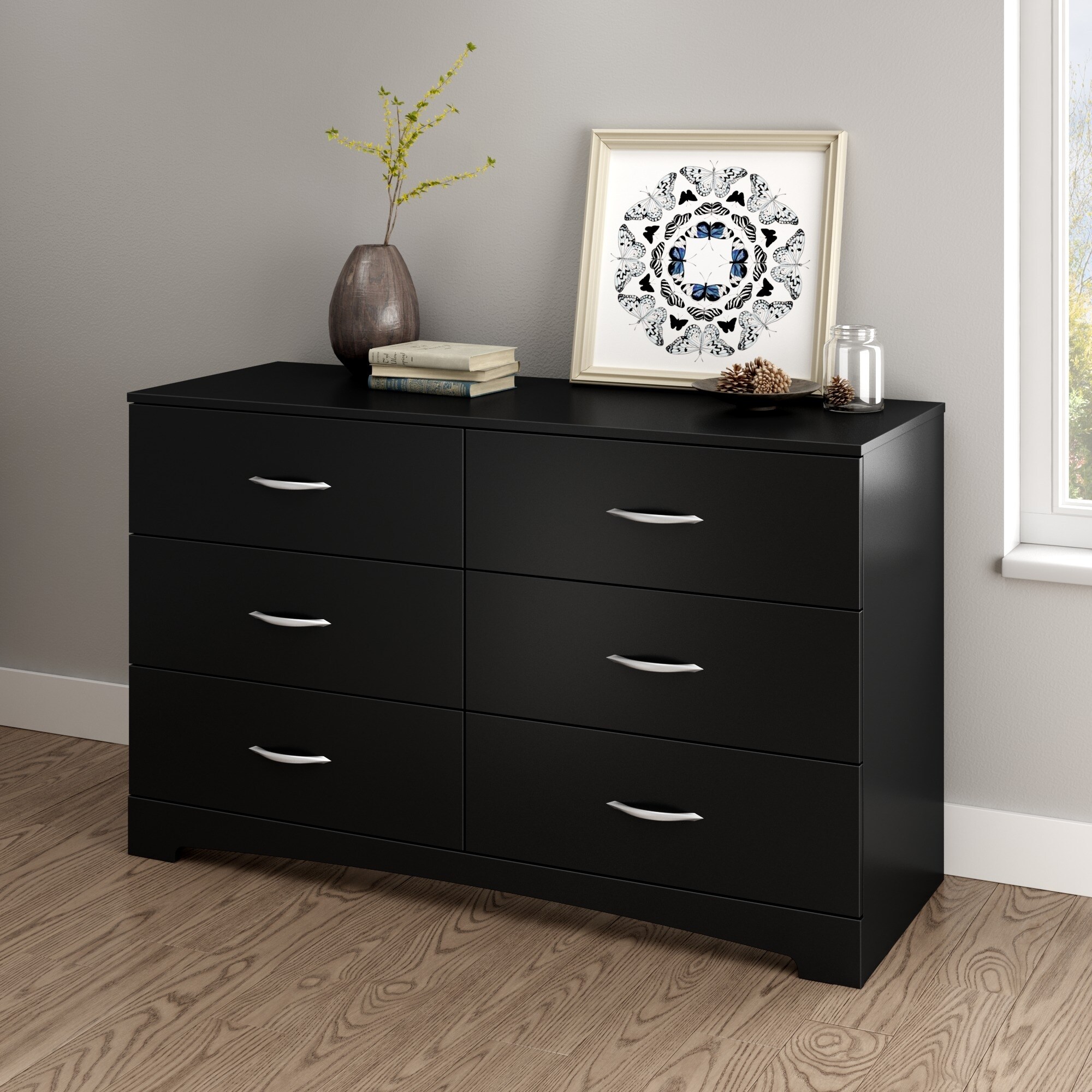 Global Pronex 6-Drawer Double Dresser， Multiple Finishes - - 35900849 - Mycitystee
