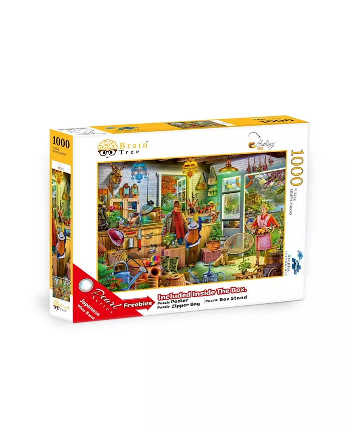 Brain Tree Games Fishing Shed 1000 Piece Jigsaw Puzzle - Mycitystee