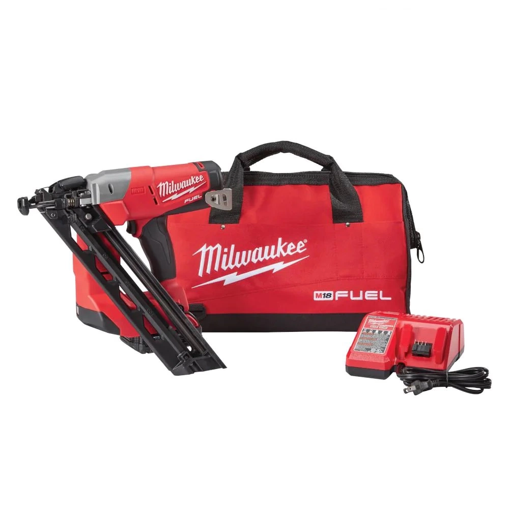 Milwaukee M18 FUEL 18-Volt Lithium-Ion Brushless Cordless 15-Gauge Angled Finish Nailer Kit W/ (1) 2.0Ah Battery， Charger and Bag and#8211; XDC Depot - Mycitystee