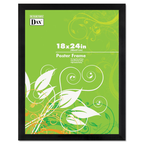 DAX Black Solid Wood Poster Frames with Plastic Window， Wide Profile， 18 x 24 (2863W2X) - Mycitystee