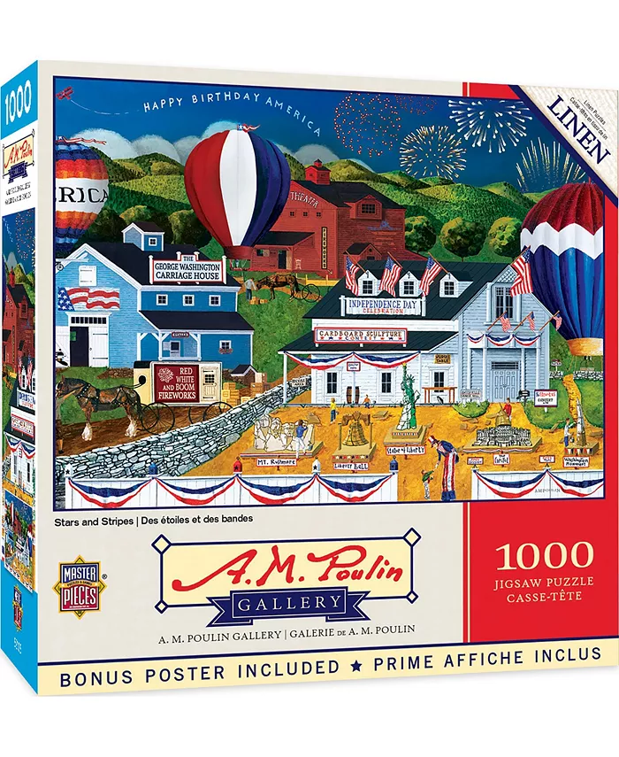 MasterPieces Puzzles AM Poulin - Stars and Stripes 1000 Piece Adult Jigsaw Puzzle - Mycitystee