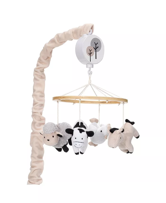 Lambs Ivy Baby Farm Animals Musical Baby Crib Mobile Soother Toy - Mycitystee