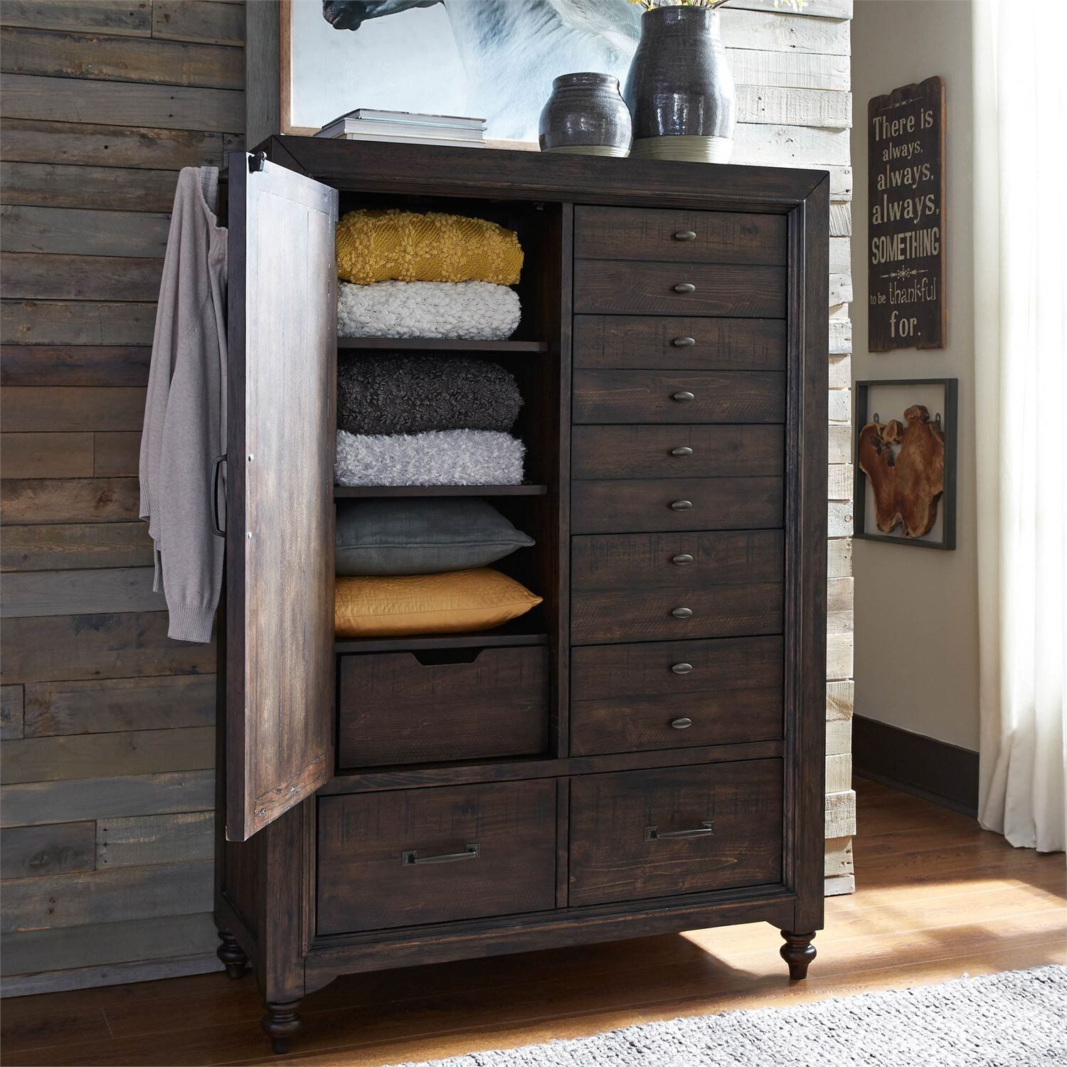 Catawba Hills Peppercorn Door Chest - - 17305902 - Mycitystee