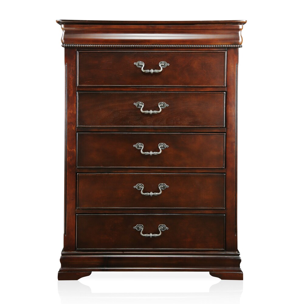 Furniture of America Diva Traditional Cherry Solid Wood 6-drawer Chest - - 9978802 - Mycitystee