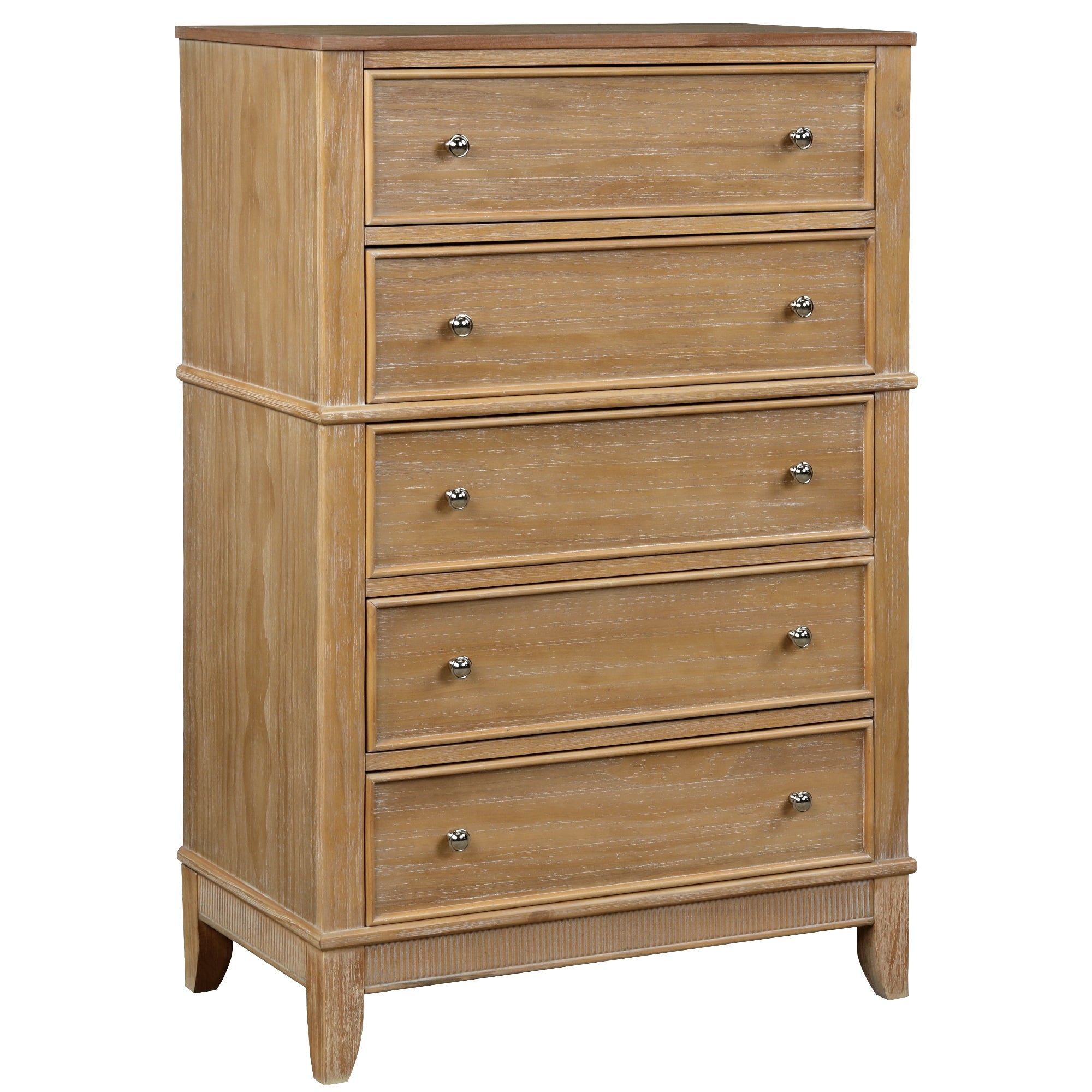 Chic Hazel 5 Drawers Chest Solid Wood - - 34533572 - Mycitystee