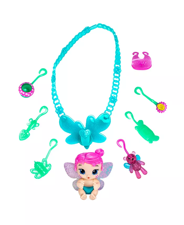 Baby Alive Glo Pixies Minis Carry? Aon Care Necklace， Sugar Sprinkle Set - Mycitystee