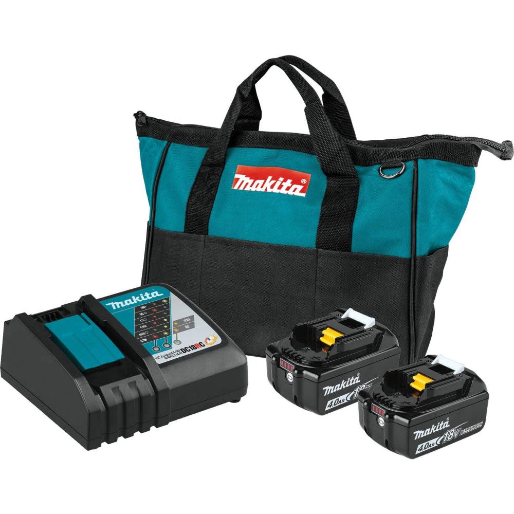 Makita 18V LXT 4.0Ah Lithium-Ion Battery and Rapid Optimum Charger Starter Pack BL1840BDC2 from Makita - Mycitystee