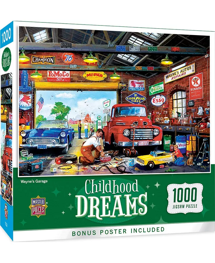 MasterPieces Puzzles MasterPieces 1000 Piece Jigsaw Puzzle - Wayne's Garage - Mycitystee