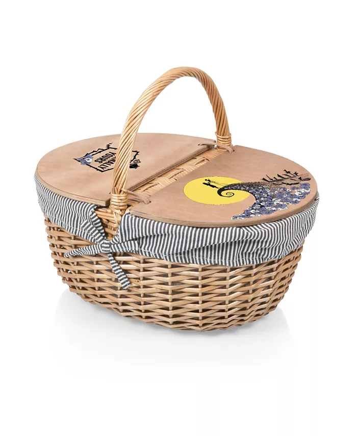 Picnic Time Nightmare Before Christmas Jack and Sally - Country Picnic Basket - Mycitystee