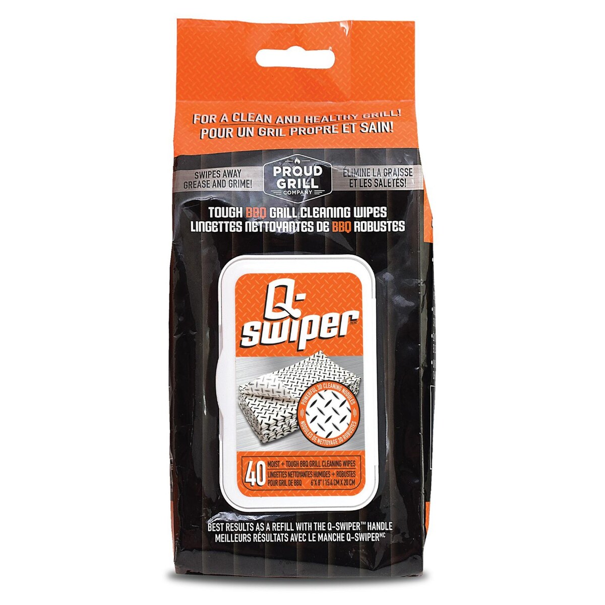 Proud Grill Company Q-Swiper Grill Cleaning Wipes 40ct - Mycitystee