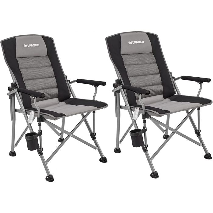FUNDANGO Adjustable Hard Arm Folding Chair 2pack| BRoadout - Mycitystee
