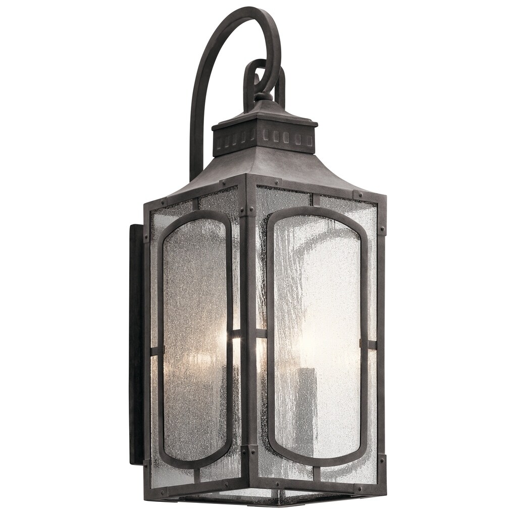 Kichler Lighting Bay Village Collection 3-light Weathered Zinc Outdoor Wall Lantern Shopping - The Best Deals on Outdoor Wall Lanterns | 25555222 - Mycitystee