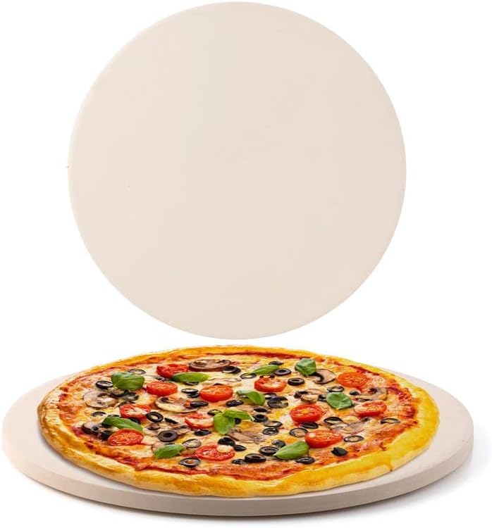 11.5 Inch Pizza & Baking Stone, High Heat Resistant for Indoor Electric Ovens, Outdoor Gas, Wood Fire Grills, BBQ Grilling - Mycitystee