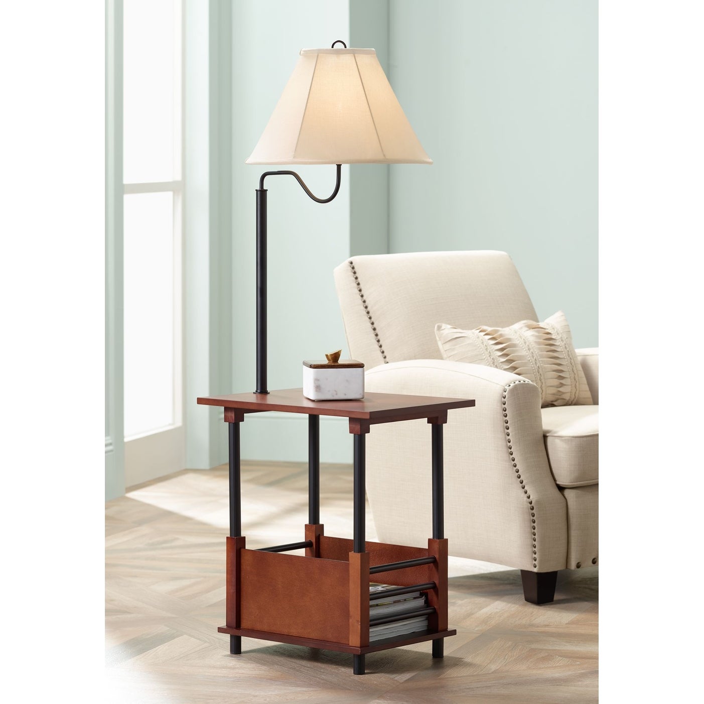 Mission Floor Lamp End Table Swing Arm 55
