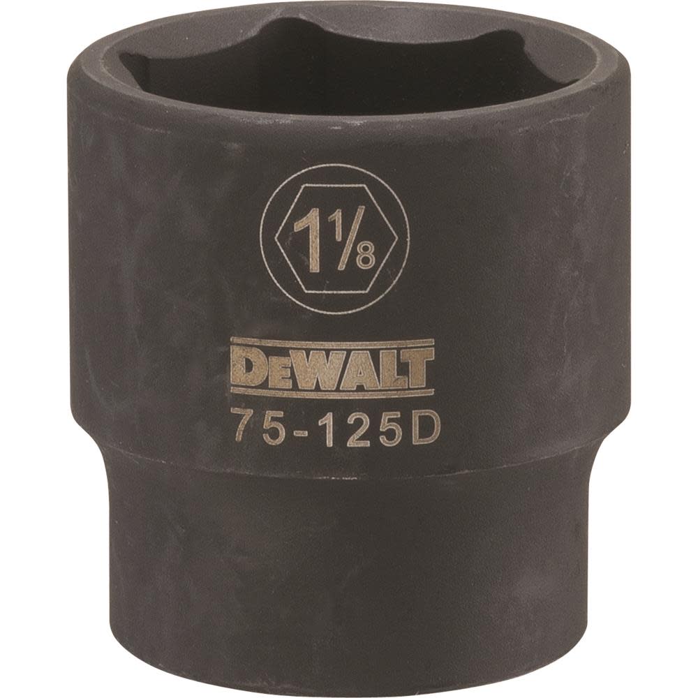DEWALT 1/2 Drive X 1-1/8 6PT Standard Impact Socket DWMT75125OSP from DEWALT - Mycitystee