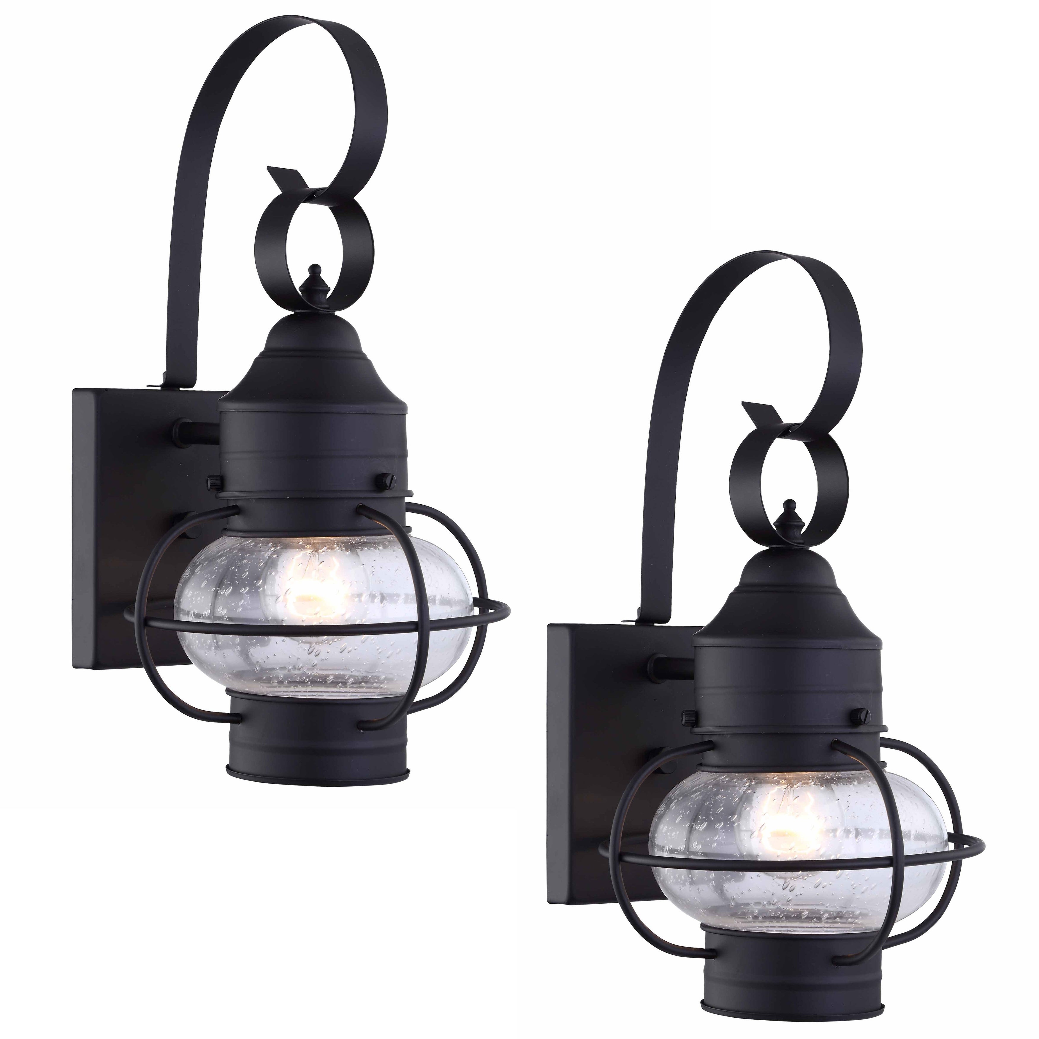 2 Pack - Onion Design Light Outdoor Wall Lantern Light Set - 7.21