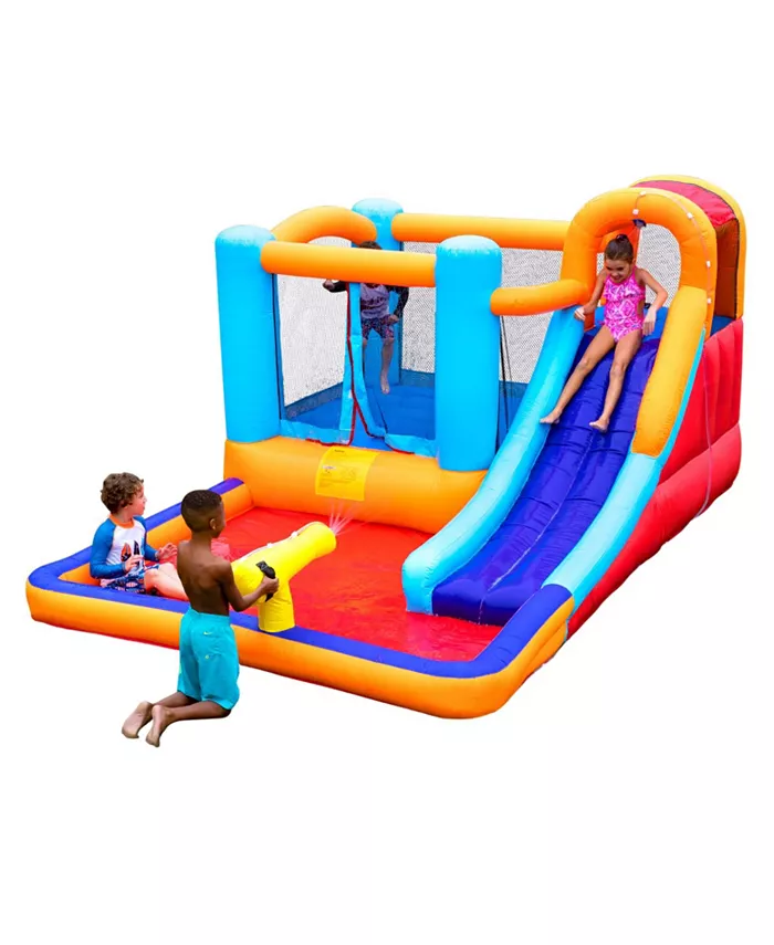 Hoovy Giant Bounce House Water Slide | 6 FT x 12 FT x 8.5 FT | Inflatable Water Bounce House with Trampoline and Pool Area | Heavy Duty Easy to Set Up - Mycitystee