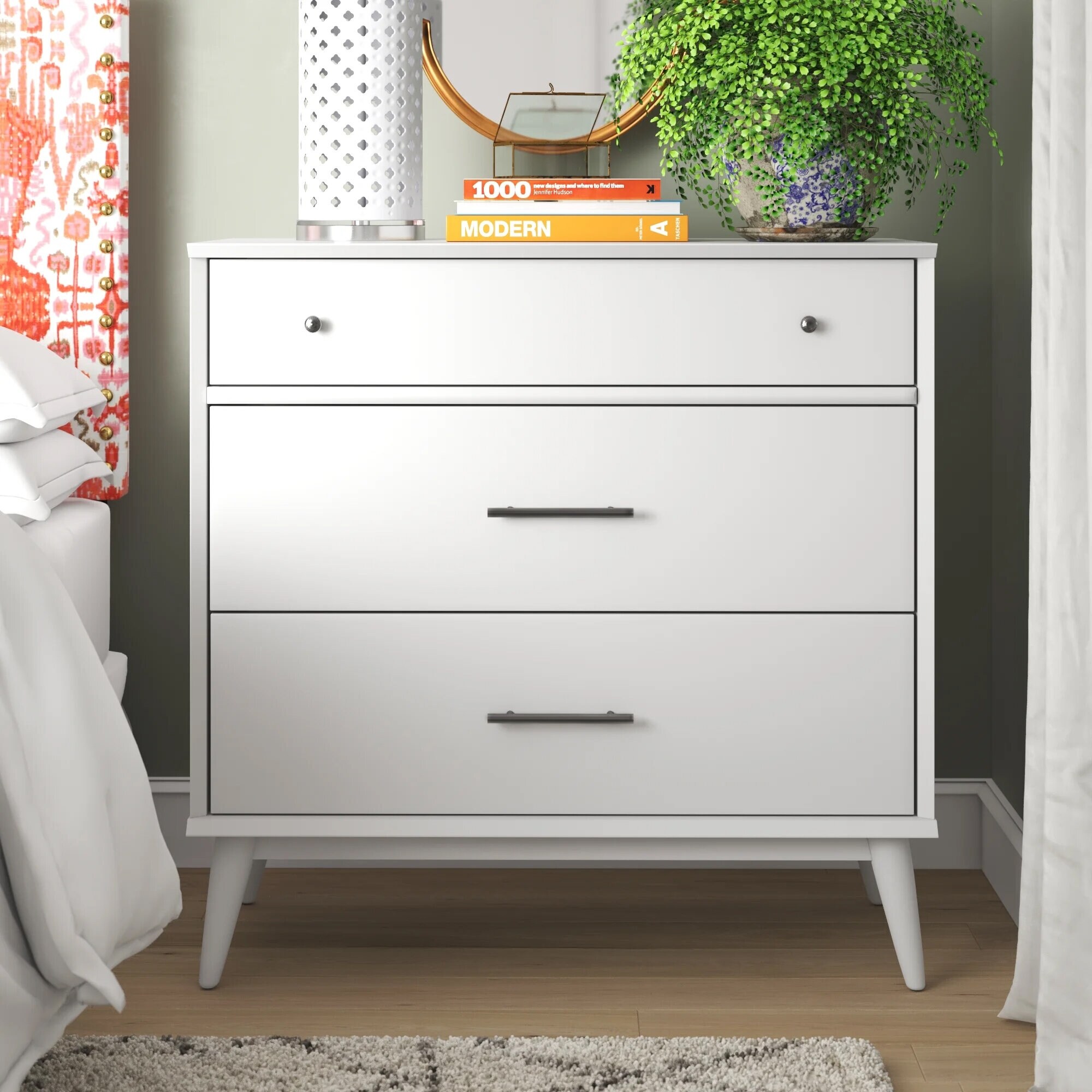 Mid-Century Three Drawer Dresser - - 36696070 - Mycitystee