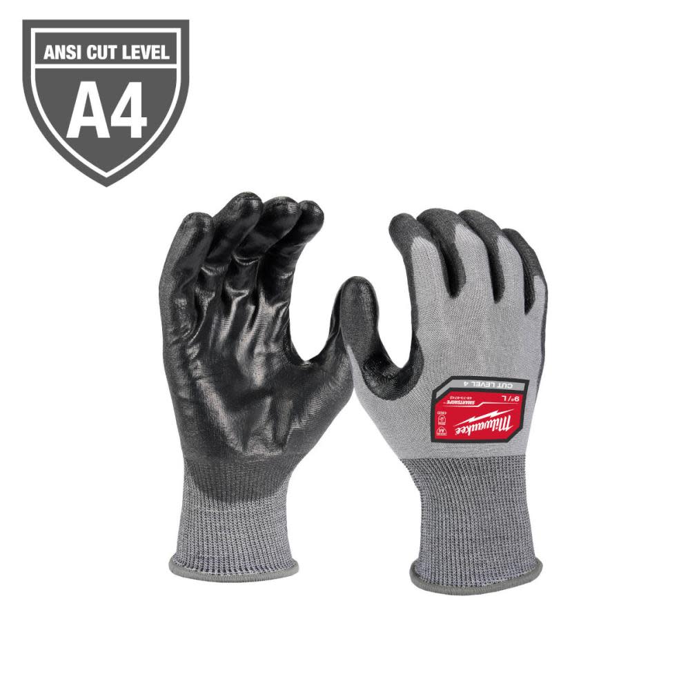 Milwaukee Cut Level 4 Gloves High Dexterity Polyurethane Dipped 48-73-8740M910 from Milwaukee - Mycitystee