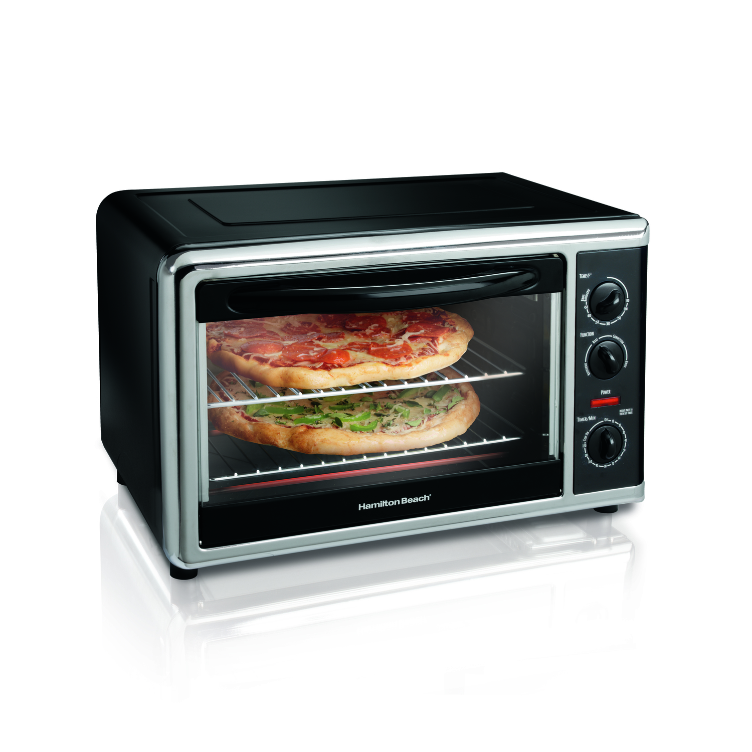 HB Stainless Steel Black Convection Toaster Oven 14.5 in. H X 23 in. W X 18 in. D - Mycitystee