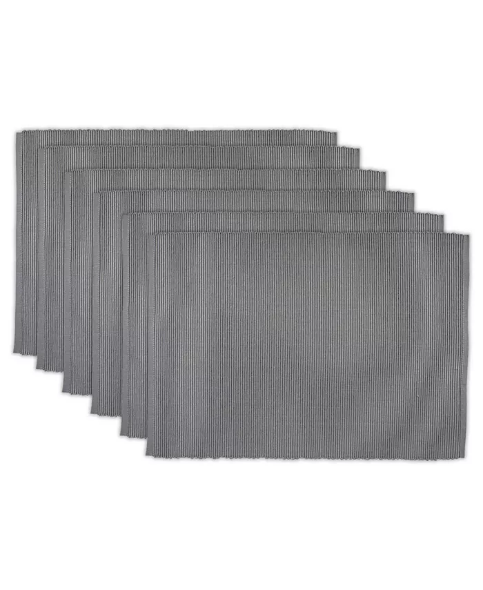 Design Imports Ribbed Placemat， Set of 6 - Mycitystee