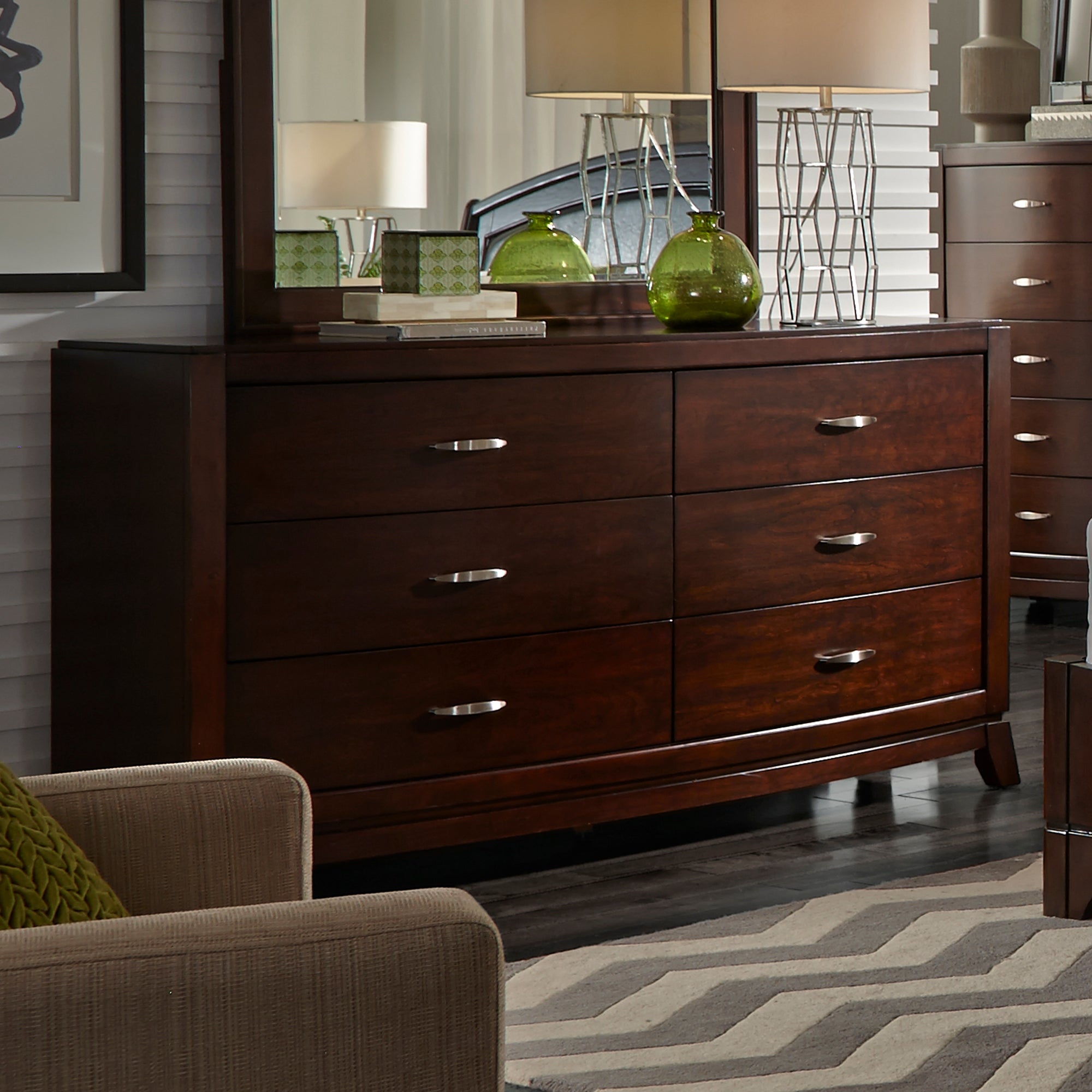 Avalon Dark Truffle 6 Drawer Dresser - - 9108794 - Mycitystee