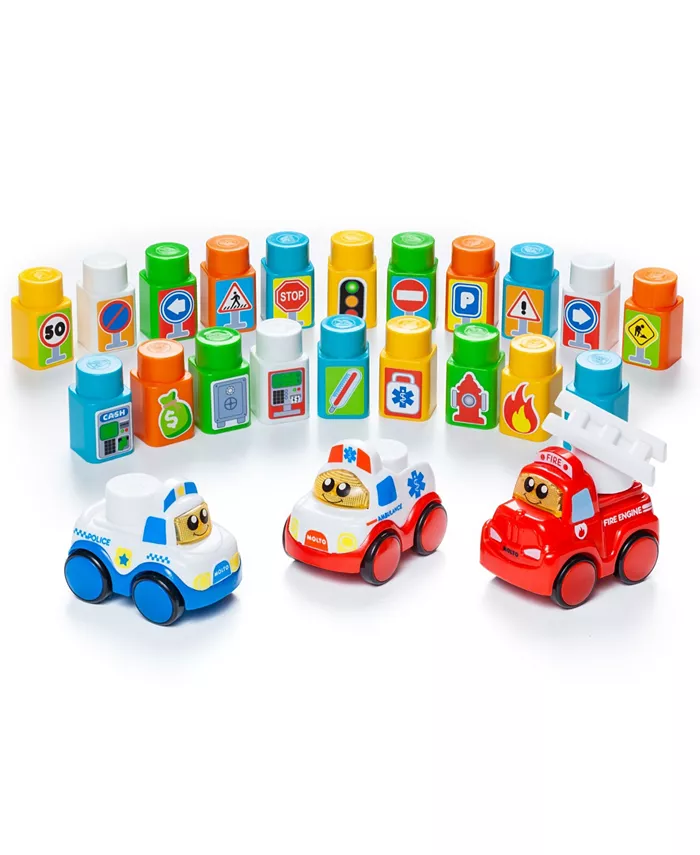 PonyCycle Molto Playmat Block Set with 3 Cars - Mycitystee