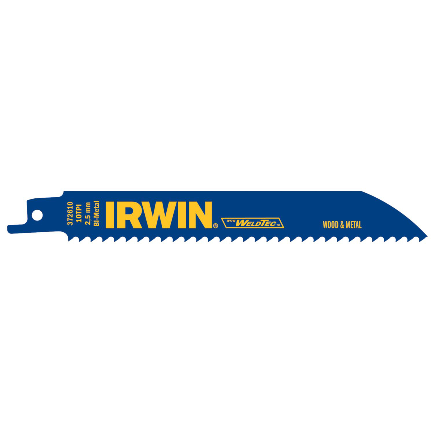 Irwin WeldTec 6 in. Bi-Metal Reciprocating Saw Blade 10 TPI 5 pk - Mycitystee