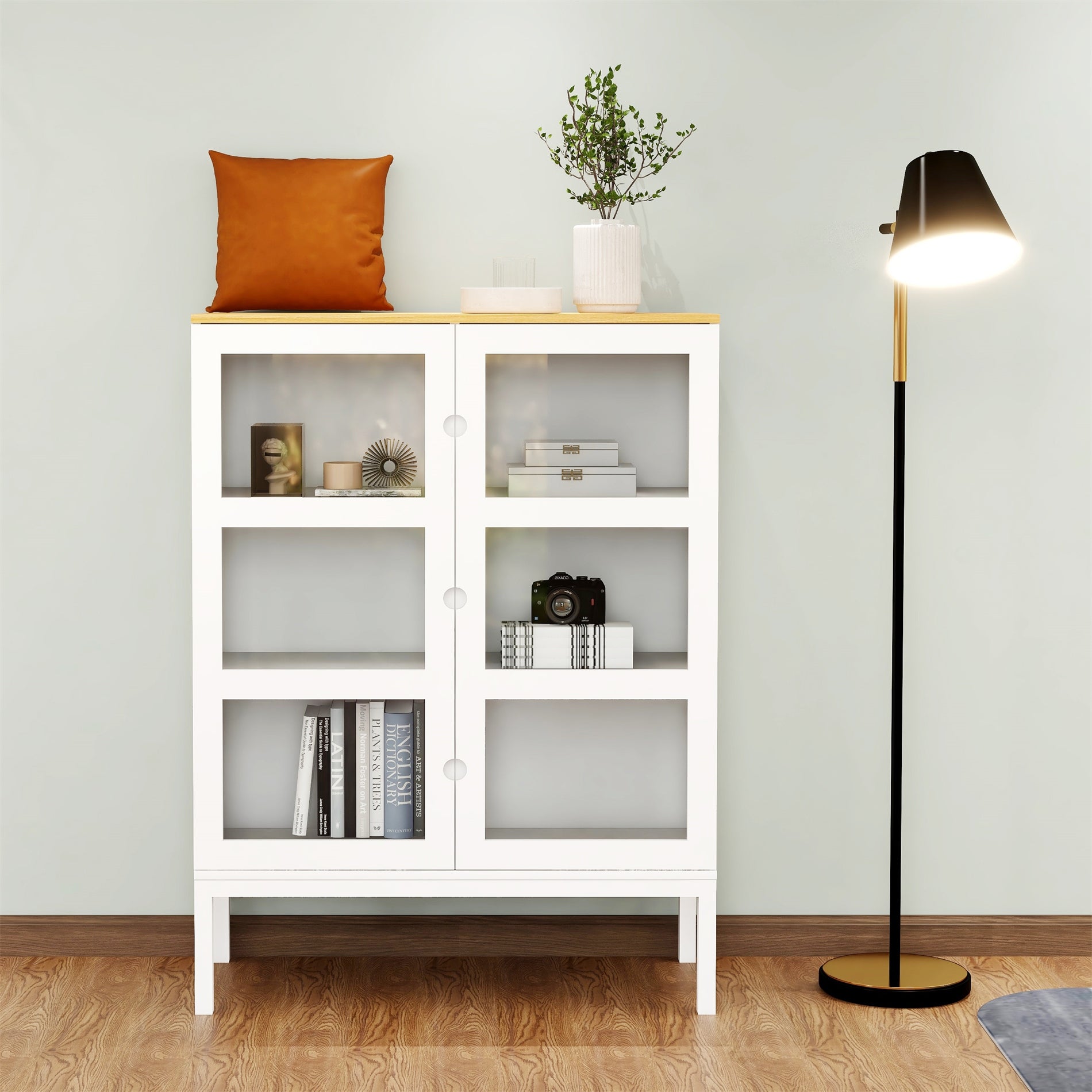 Two-door Three-tier Display Cabinet - - 37157271 - Mycitystee