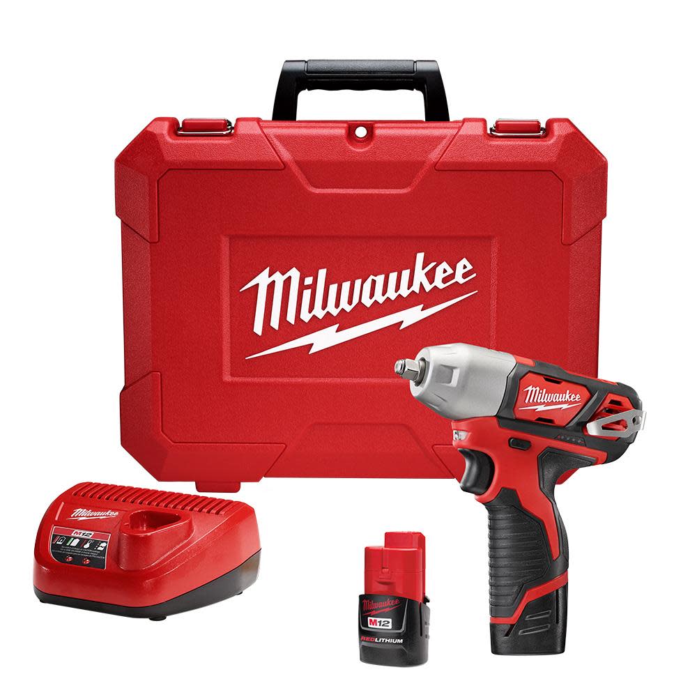 Milwaukee M12 3/8 in. Impact Wrench Kit 2463-22 from Milwaukee - Mycitystee