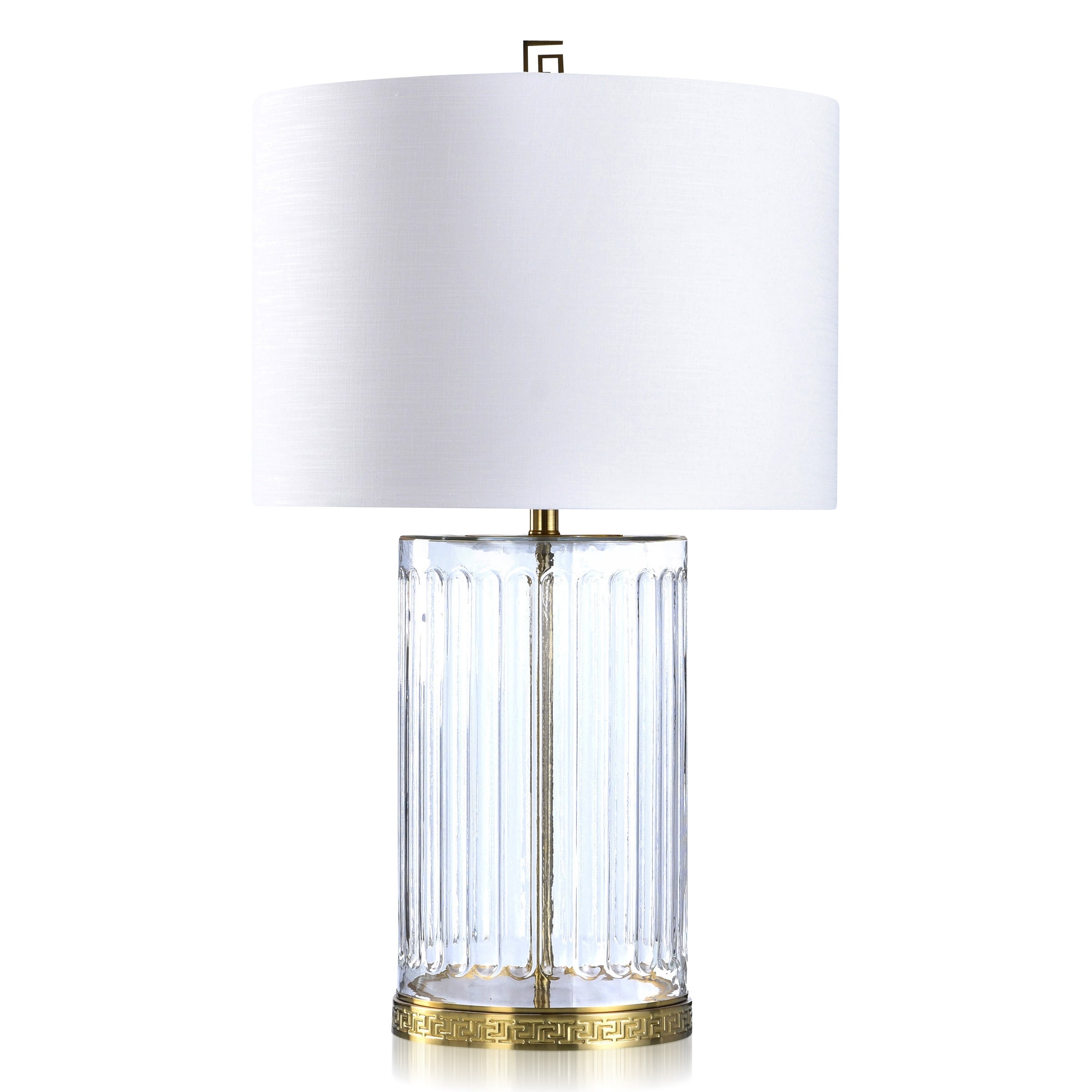 Dann Foley - Lifestyle Table Lamp - Clear Finish - Polished Brass - White Shade - Mycitystee