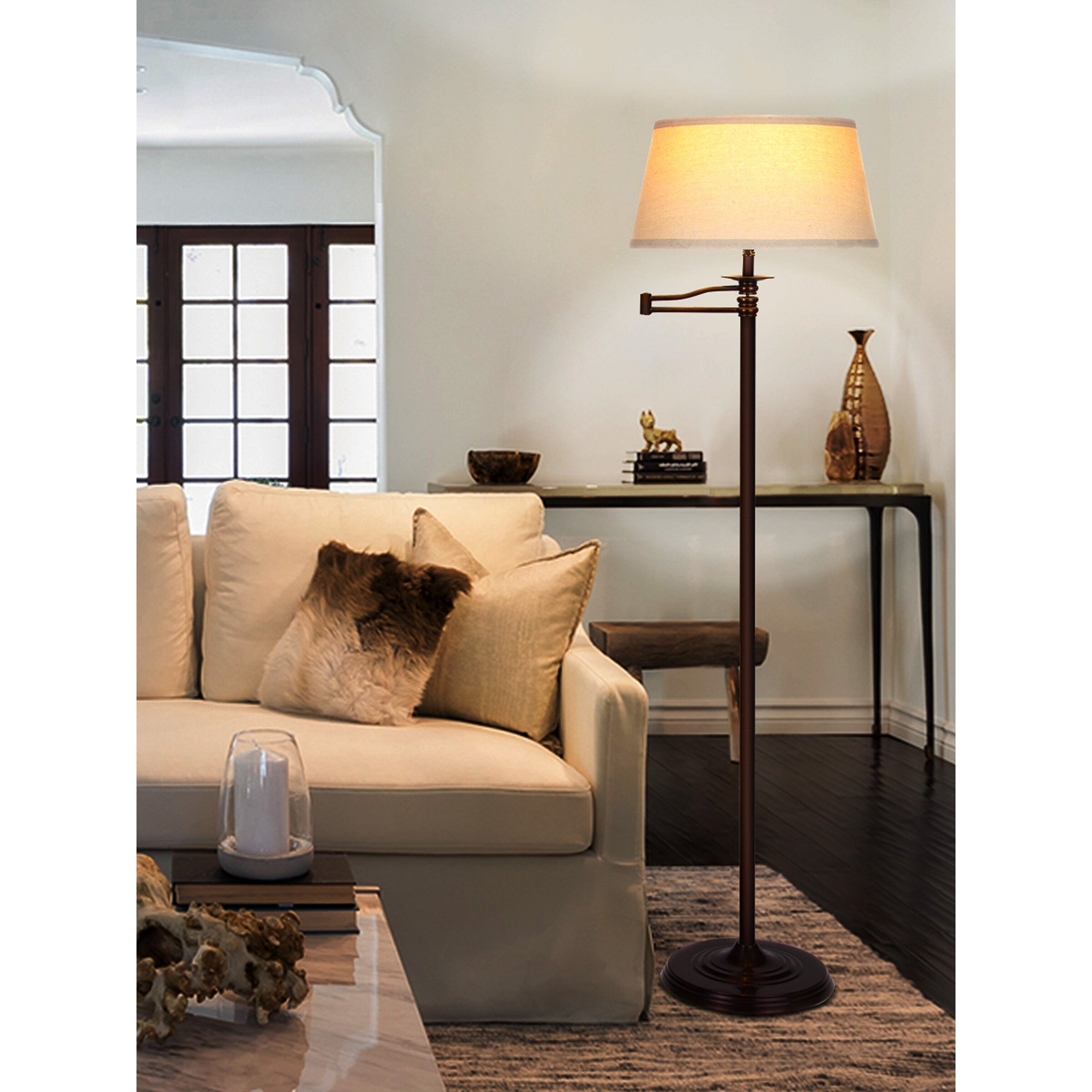 Brightech Caden Swing LED Floor Lamp - Bronze. - Mycitystee